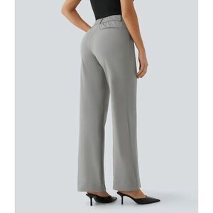 NWT Size SM (P) Halara High Waisted Button Zipper Side Pocket Shirred Straight L